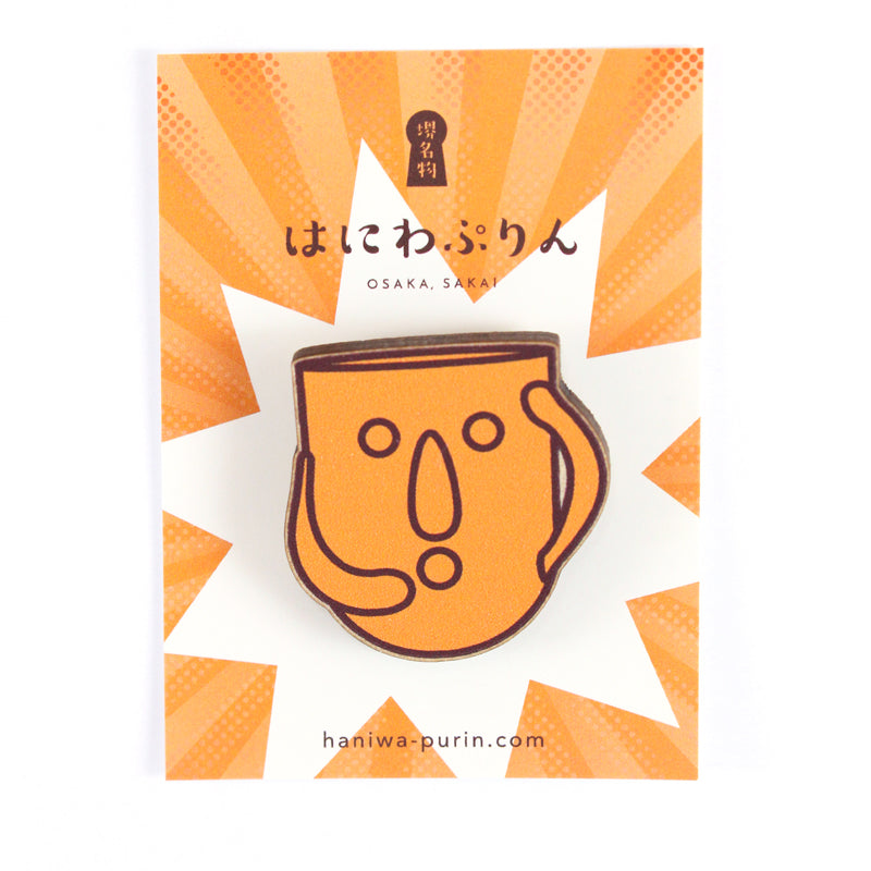 はにわぷりん 木製ピンバッジ