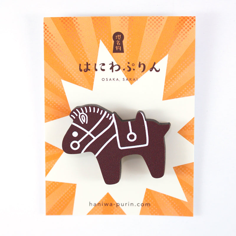 はにわぷりん 木製ピンバッジ
